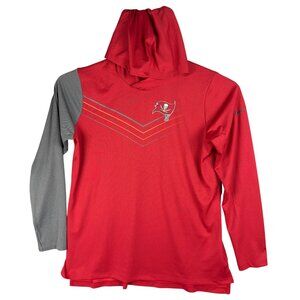 Nike NFL Tampa Bay Buccaneers Hoodie Shirt Womens XL Red & Gray Dri-Fit